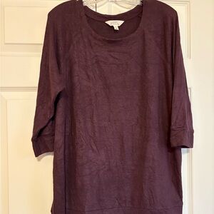Market & Spruce Long Sleeve Top in Deep Purple